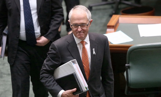 Thủ tướng Úc Malcolm Turnbull tại hạ viện ngày 24-11. Ảnh: Guardian