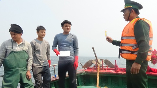 Tại thời điểm kiểm tra, ngư dân Trung Quốc tỏ thái độ thiếu hợp tác 