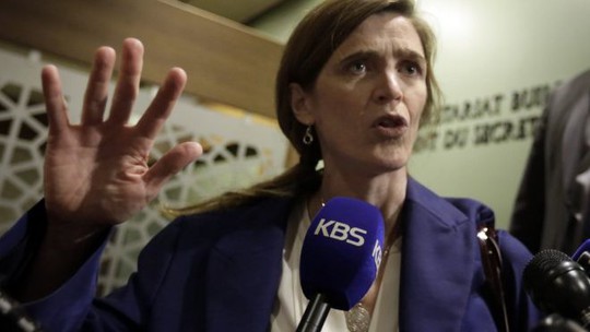 Đại sứ Mỹ tại LHQ, bà Samantha Power. Ảnh: AP