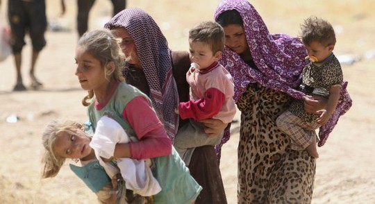 Nhiều phụ nữ và trẻ em Yazidi bị IS bắt cóc và mang tới những vùng lãnh thổ chúng kiểm soát. Ảnh: The Federalist Papers