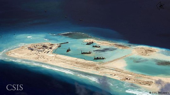 Mỹ không ngừng lên án hành động quân sự hóa biển Đông của Trung Quốc. Ảnh: CSIS
