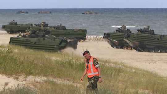 Một cuộc tập trận của NATO ở Ba Lan. Ảnh: AP