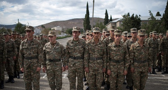 Lực lượng vũ trang khu vực Nagorno-Karabakh. Ảnh: Sputnik