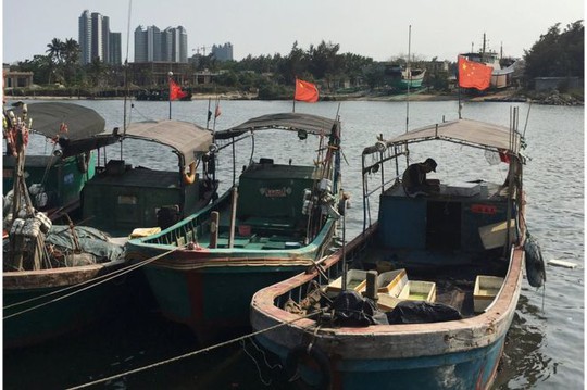 Trung Quốc bị cáo buộc quân sự hóa tàu đánh cá dân sự. Ảnh: REUTERS