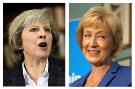 Bà Theresa May (trái) và Andrea Leadsom (phải). Ảnh: REUTERS