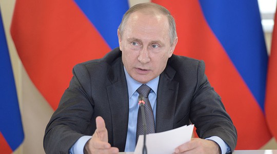 Ông Putin cáo buộc Ukraine khủng bố ở Crimea. Ảnh: SPUTNIK