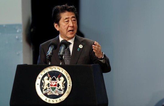 Thủ tướng Abe phát biểu tại Hội nghị TICAD ngày 27-8. Ảnh: REUTERS