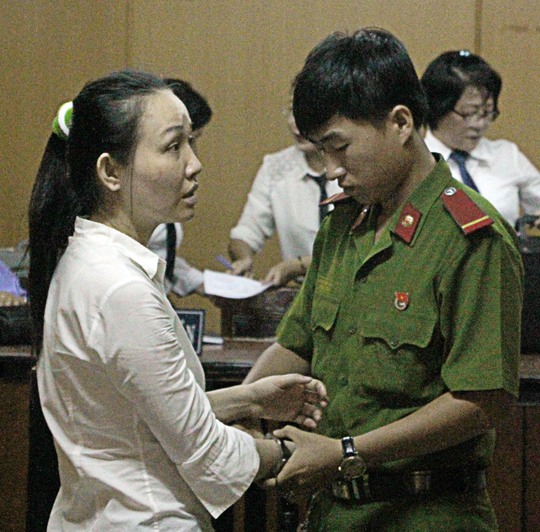 Bị cáo Trang tại tòa.