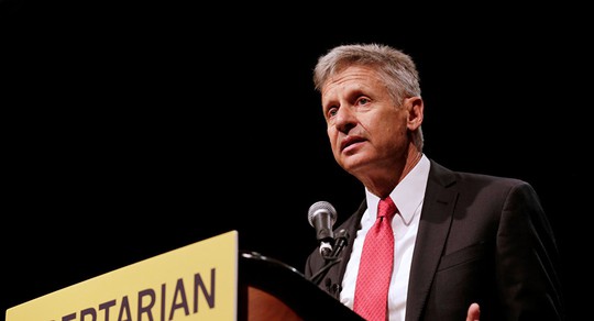 Ứng cử viên tổng thống Mỹ Gary Johnson. Ảnh: REUTERS