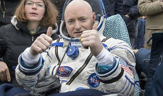 Sau 340 ngày trong vũ trụ, phi hành gia Mỹ Scott Kelly đã trở về Trái đất an toàn hôm 1/3. Ảnh: Science Alert