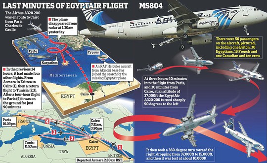 
Đồ họa diễn biến vụ máy bay rơi. Ảnh: Daily Mail
