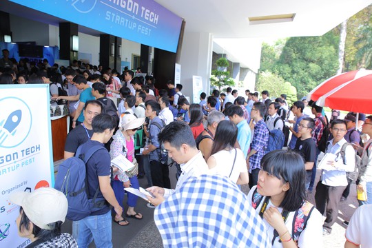 Nhiều bạn trẻ quan tâm đến khởi nghiệp tại ngày hội Saigon Tech Startup Fest