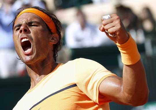 Nadal phấn khích sau chiến thắng ngược dòng trước Murray Ảnh: REUTERS