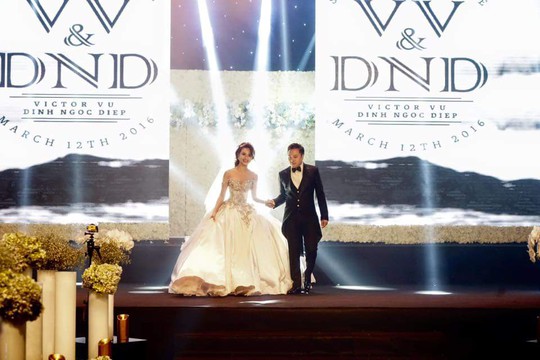 
Victor Vũ và Đinh Ngọc Diệp vừa tổ chức đám cưới vào tối 12-3
