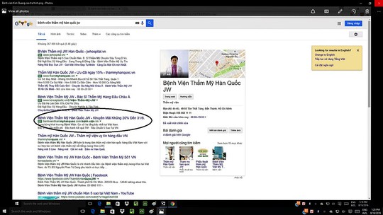 
Kim Hospital bị tố sử dụng từ khóa quảng cáo trái phép của bệnh viện thẩm mỹ khác trên mạng để dẫn link về cơ sở mình Ảnh: NGUYỄN PHAN
