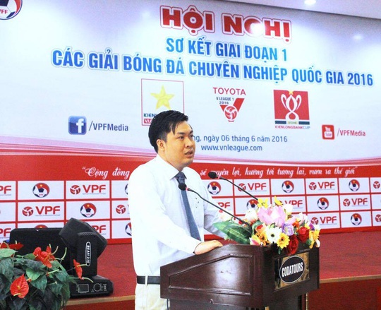 Tổng giám đốc VPF Cao Văn Chóng phát biểu tại hội nghị