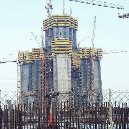 Tòa tháp Jeddah đang được xây dựng Ảnh: CONSTRUCTION ENQUIRER