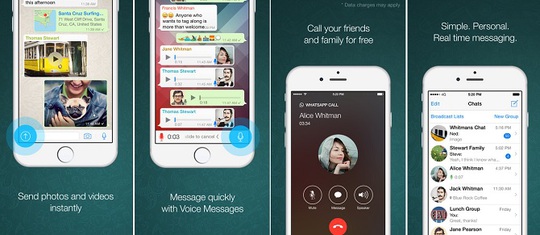 
WhatsApp bao gồm các dịch vụ nhắn tin, gọi điện thoại thời gian thực.

