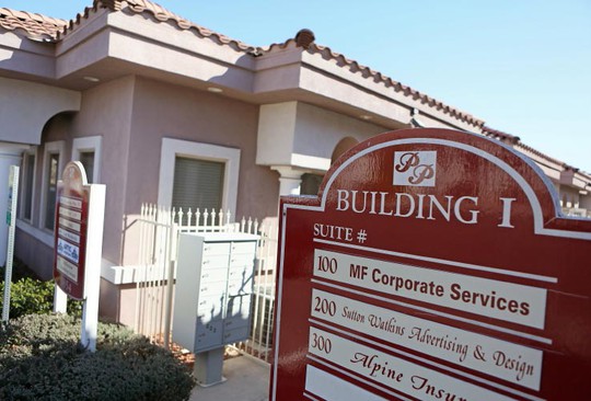 Tòa nhà văn phòng đặt trụ sở của Công ty Dịch vụ Doanh nghiệp M.F. (Nevada) Limited tại TP Las Vegas Ảnh: MCCLATCHY/TNS