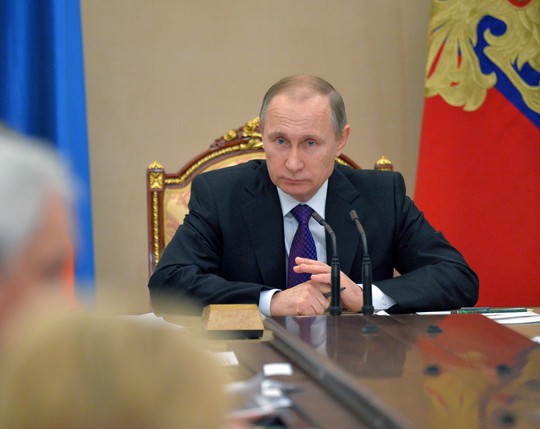 
Tổng thống Nga Vladimir Putin trong cuộc họp hôm 27-1 Ảnh: REUTERS
