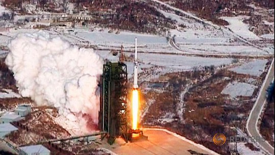 Triều Tiên phóng tên Unha-3 “mang vệ tinh” hồi năm 2012 Ảnh: KCNA