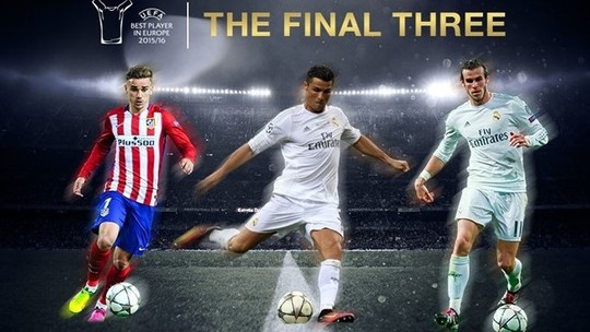 Ba cầu thủ sẽ tranh danh hiệu Cầu thủ xuất sắc nhất châu Âu mùa giải vừa qua