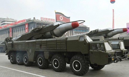 
Hãng thông tấn Yonhap trích dẫn một báo cáo không dẫn nguồn rằng một tên lửa Musudan của Triều Tiên đã phát nổ trên không trung chỉ vài giây sau khi được phóng. Ảnh minh họa: KCNA/EPA
