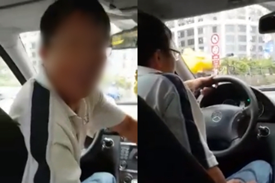Ảnh cắt từ clip ghi lại cuộc cãi nhau giữa tài xế và hành khách.