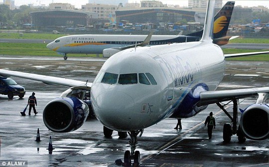 Một chiếc máy bay của hãng hàng không giá rẻ IndiGo Airlines (Ấn Độ). Ảnh: Alamy