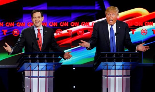 Ông Marco Rubio (trái) và ông Donald Trump đấu khẩu quyết liệt. Ảnh: Reuters