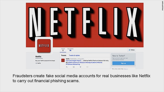 
Kẻ giả mạo lập tài khoản giả, chẳng hạn Netflix, để lừa đảo
