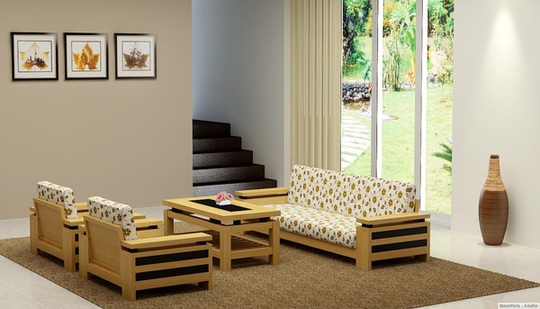 Sofa gỗ - xu hướng nội thất phòng khách năm 2016