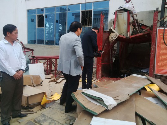 Hiện trường vụ tai nạn xảy ra tại công trình xây dựng khách sạn Royal Lotus Đà Nẵng