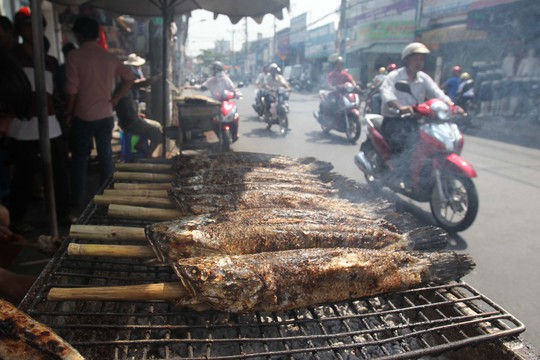 
Cá lóc nướng là lễ vật không thể thiếu trong mâm lễ cúng vía Thần Tài dịp mùng 10 tháng Giêng Âm lịch.
