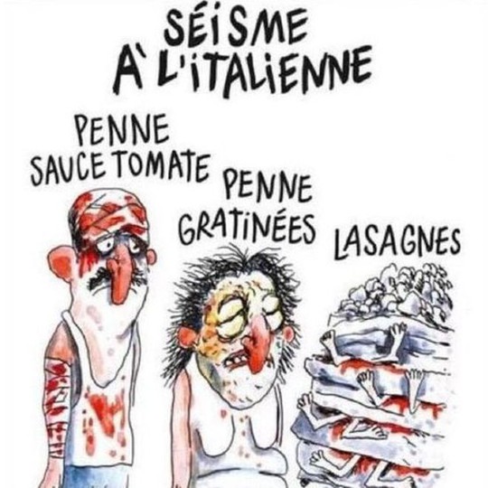 
Bức biếm họa phản cảm của tờ Charlie Hebdo. Ảnh: Charlie Hebdo
