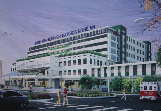 Mô hình Bệnh viện Hữu nghị Đa khoa Nghệ An.