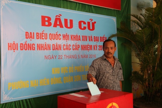 
Có 99,8 % cử tri TP Đà Nẵng đi bầu cử
