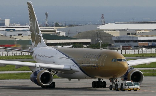 Một máy bay của hãng Gulf Air phải hạ cánh khẩn cấp ở Philippines. Ảnh: AP