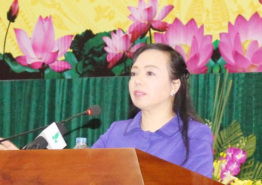 Bộ trưởng Bộ Y tế Nguyễn Thị Kim Tiến phát biểu tại hội nghị