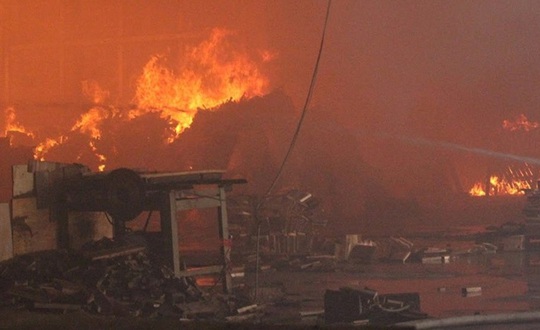
Hiện trường vụ cháy - Ảnh: CTV
