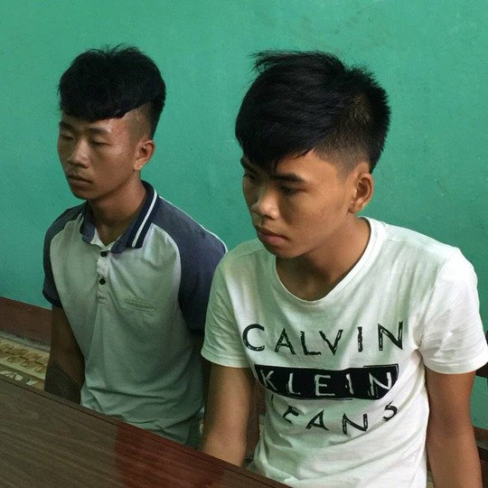 2 đối tượng Tuấn và Hùng bị bắt giữ tại cơ quan điều tra
