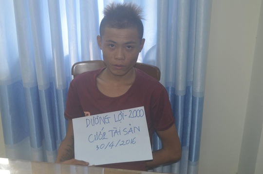 
Dương Lợi, 1 trong 5 thiếu niên bị bắt vì cướp tài sản Ảnh: Nam Phương

