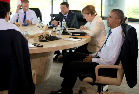 
Tổng thống Mỹ Obama tham dự hội nghị G7 sau khi kết thúc chuyến thăm 3 ngày tại Việt Nam. Ảnh: Reuters
