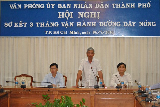 
Chánh Văn phòng UBND TPHCM Võ Văn Hoan phát biểu tại hội nghị
