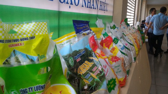 Một số loại gạo Việt Nam trưng bày trong các hoạt động xúc tiến thương mại
