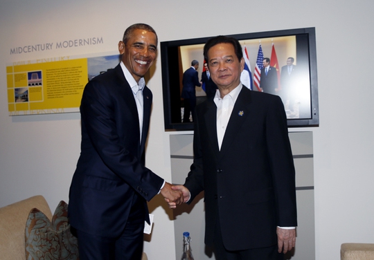 Thủ tướng hội kiến Tổng thống Mỹ Obama - Ảnh: Nhật Bắc