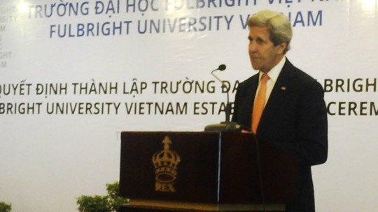 Ngoại trưởng Mỹ Kerry phát biểu tại buổi lễ