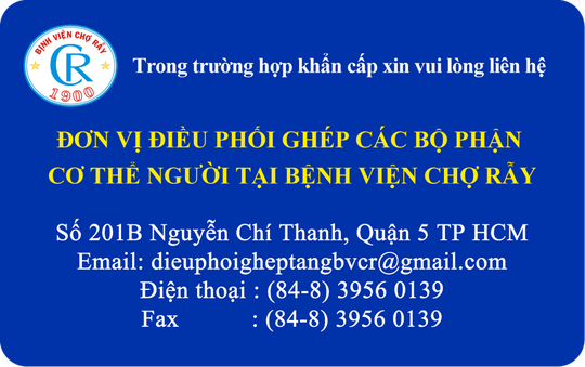 Nơi nhận đăng ký hiến tạng được Bộ Y tế cho phép.