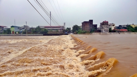 
Lũ dâng cao trên sông Hà Cối - Ảnh: Lê Hồng
