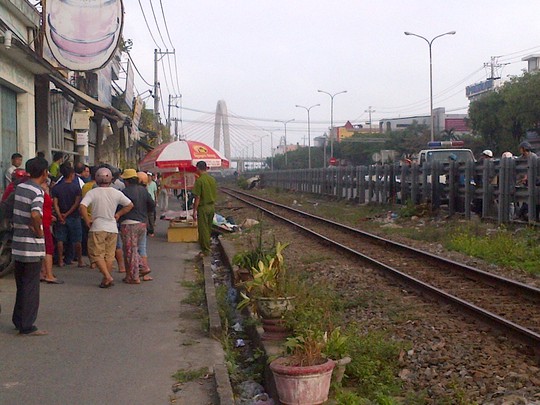 Khu vực nơi xảy ra vụ tai nạn đường sắt sáng 6-3